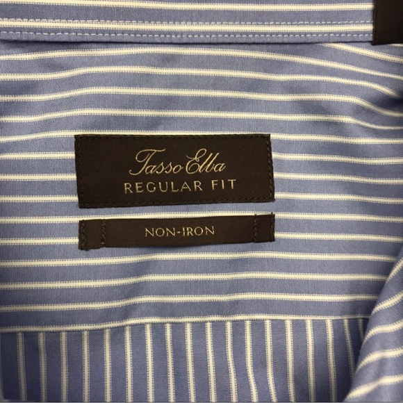 Tasso Elba Dress Shirt Long Sleeves Sz L pre owned good condition Cotton - Picture 8 of 12